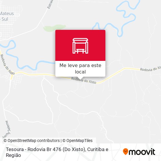 Tesoura - Rodovia Br 476 (Do Xisto) mapa