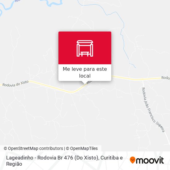 Lageadinho - Rodovia Br 476 (Do Xisto) mapa