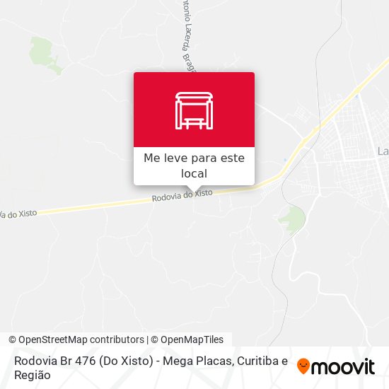 Rodovia Br 476 (Do Xisto) - Mega Placas mapa