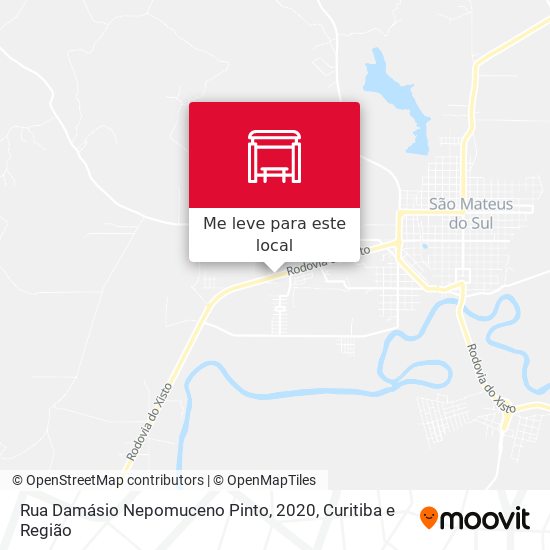 Rua Damásio Nepomuceno Pinto, 2020 mapa