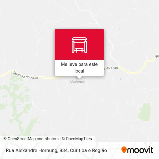 Rua Alexandre Hornung, 834 mapa