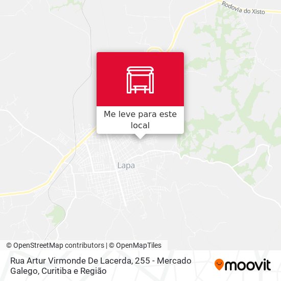 Rua Artur Virmonde De Lacerda, 255 - Mercado Galego mapa