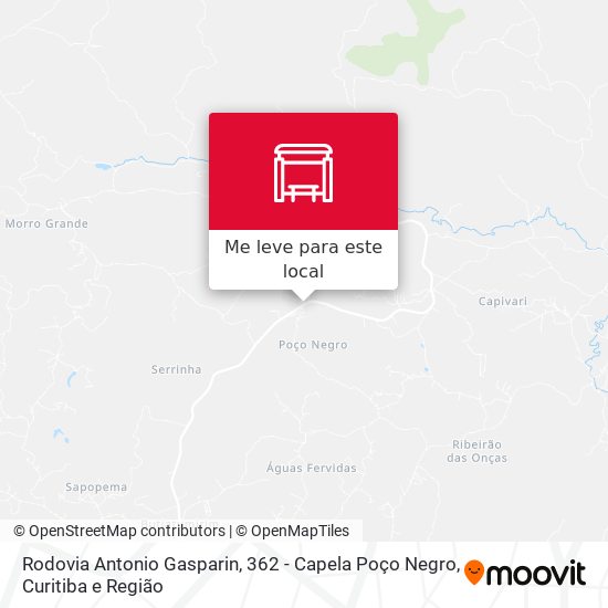 Rodovia Antonio Gasparin, 362 - Capela Poço Negro mapa