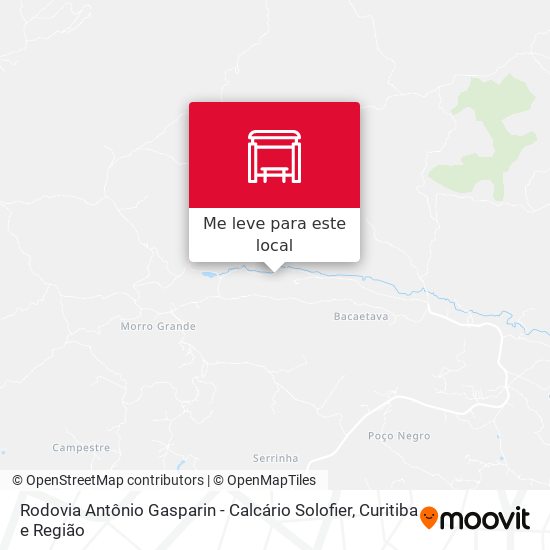 Rodovia Antônio Gasparin - Calcário Solofier mapa