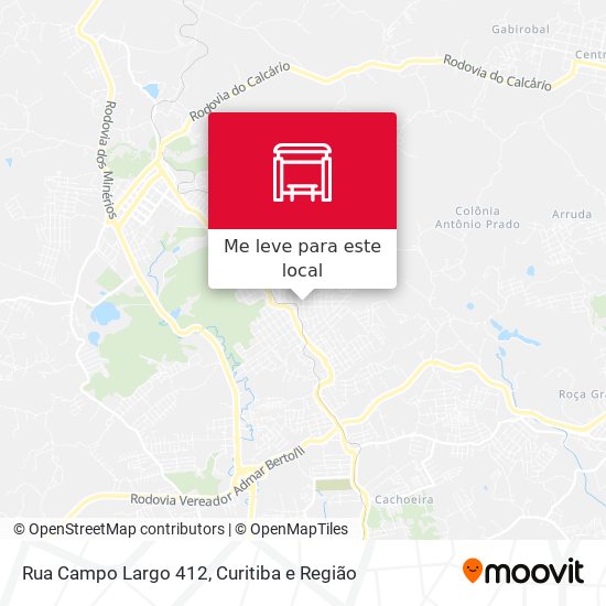 Rua Campo Largo 412 mapa