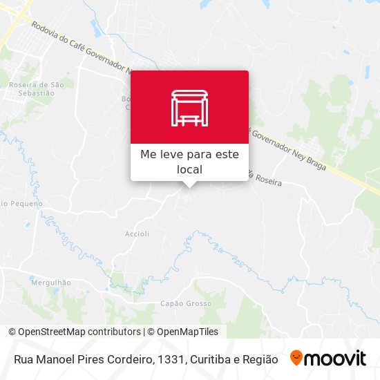 Rua Manoel Pires Cordeiro, 1331 mapa