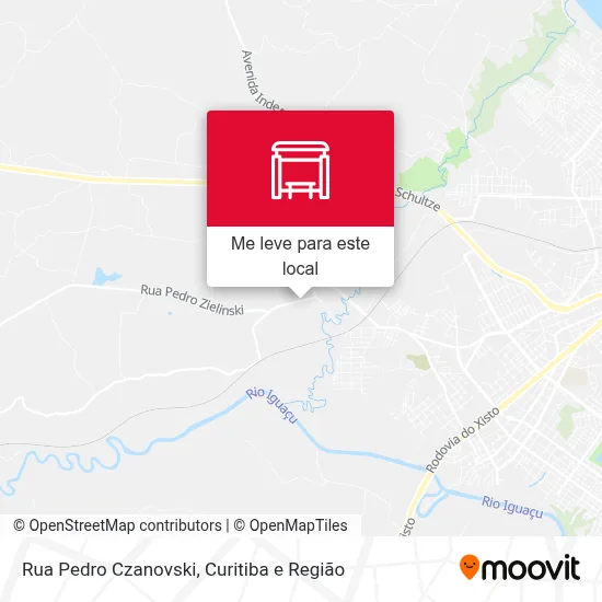 Rua Pedro Czanovski mapa