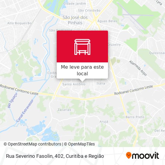 Rua Severino Fasolin, 402 mapa