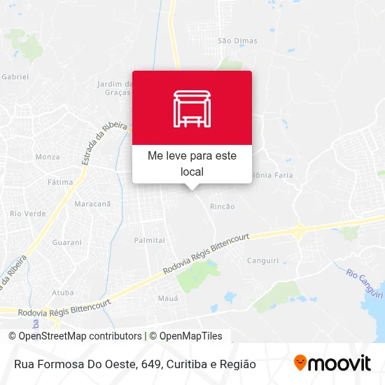 Rua Formosa Do Oeste, 649 mapa