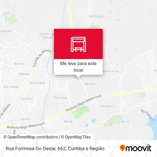Rua Formosa Do Oeste, 662 mapa