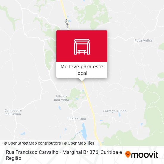 Rua Francisco Carvalho - Marginal Br 376 mapa
