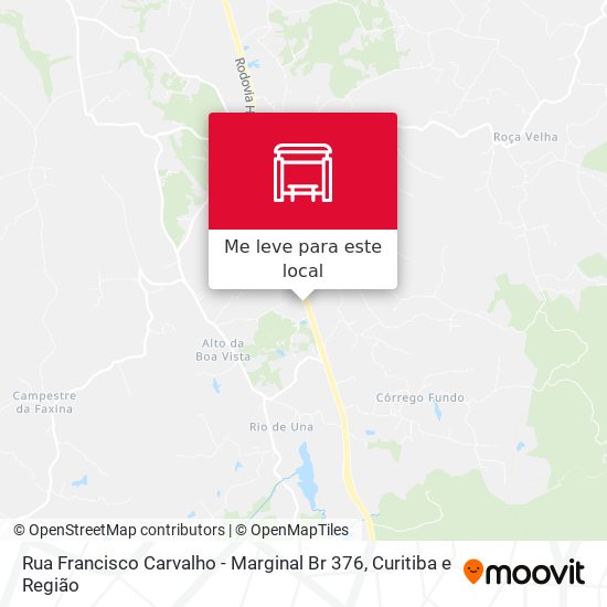 Rua Francisco Carvalho - Marginal Br 376 mapa