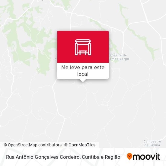 Rua Antônio Gonçalves Cordeiro mapa