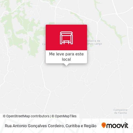 Rua Antonio Gonçalves Cordeiro mapa