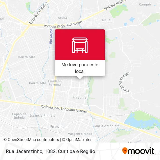 Rua Jacarezinho, 1082 mapa