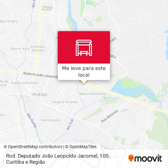 Rod. Deputado João Leopoldo Jacomel, 100 mapa