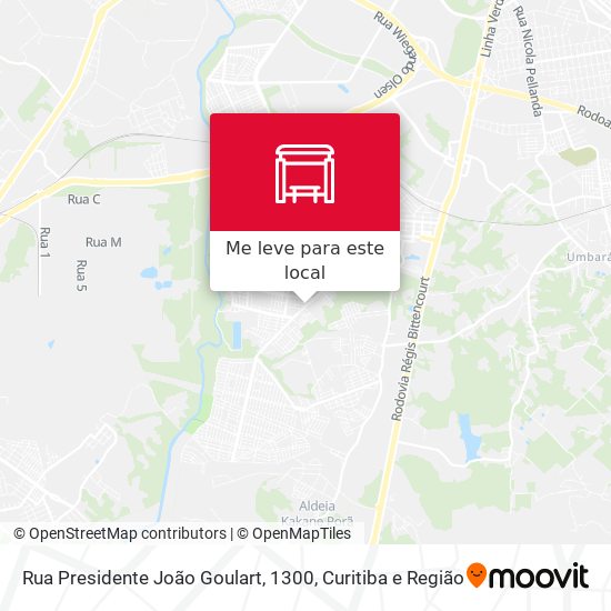Rua Presidente João Goulart, 1300 mapa