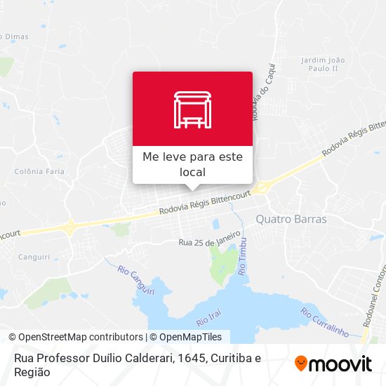 Rua Professor Duílio Calderari, 1645 mapa