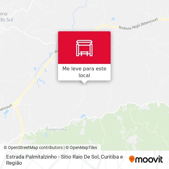 Estrada Palmitalzinho - Sitio Raio De Sol mapa