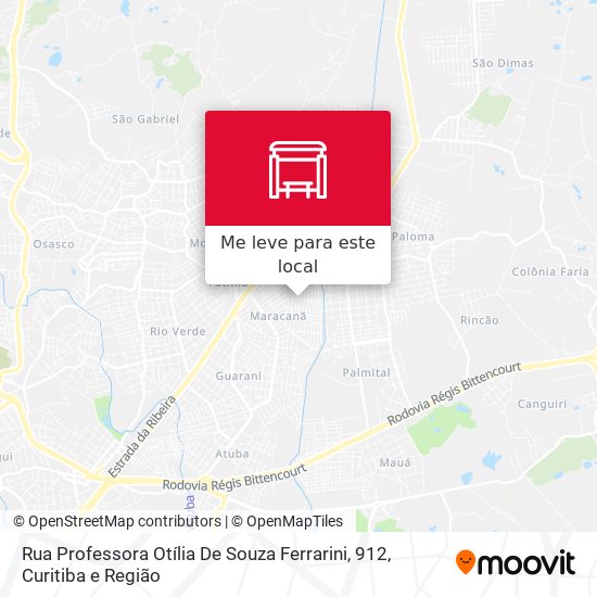 Rua Professora Otília De Souza Ferrarini, 912 mapa