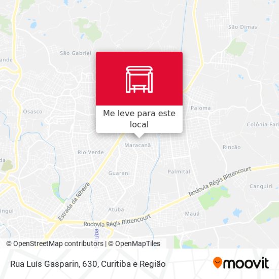 Rua Luís Gasparin, 630 mapa