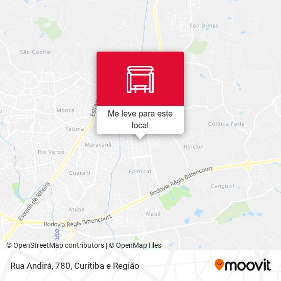 Rua Andirá, 780 mapa