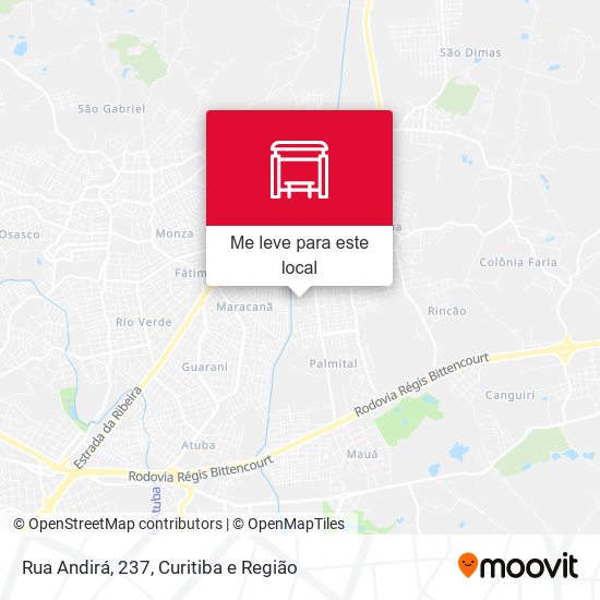Rua Andirá, 237 mapa