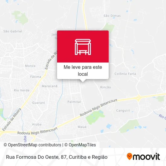 Rua Formosa Do Oeste, 87 mapa