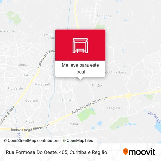 Rua Formosa Do Oeste, 405 mapa