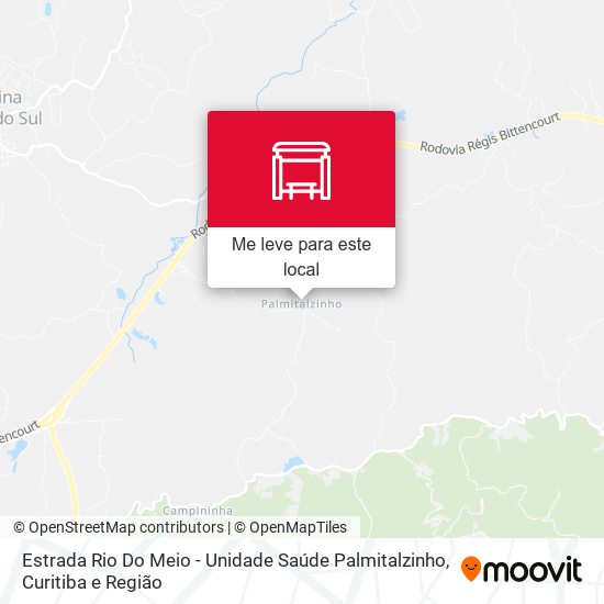 Estrada Rio Do Meio - Unidade Saúde Palmitalzinho mapa