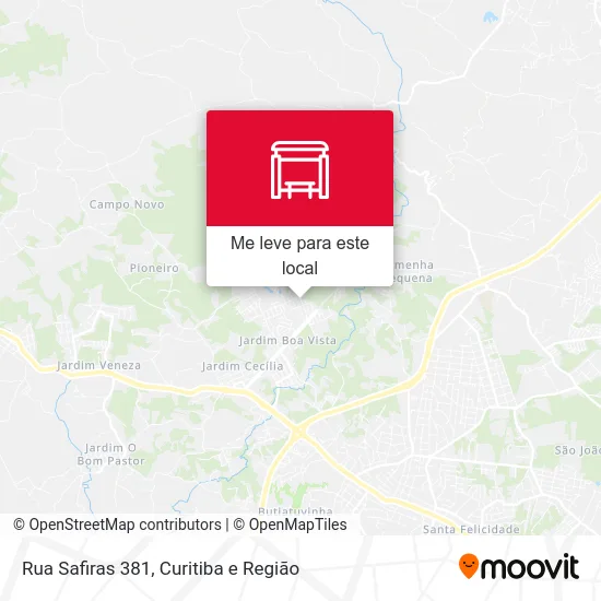Rua Safiras 381 mapa