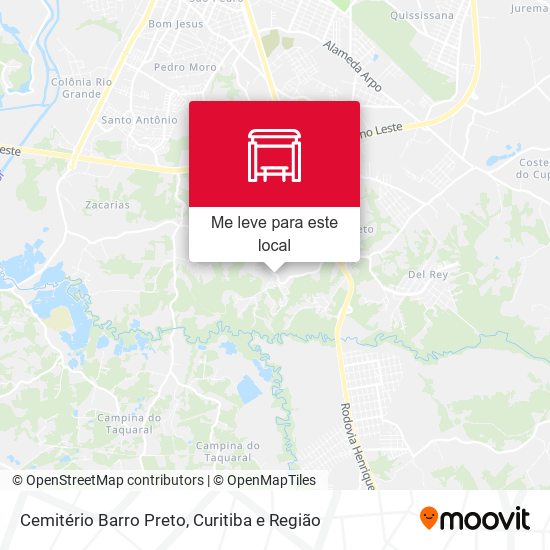 Cemitério Barro Preto mapa