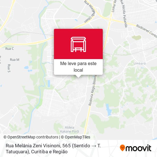 Rua Melânia Zeni Visinoni, 565 (Sentido → T. Tatuquara) mapa