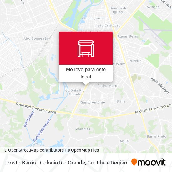 Posto Barão - Colônia Rio Grande mapa