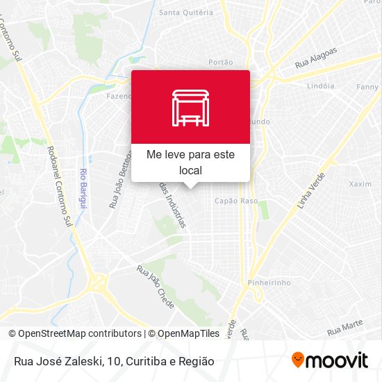 Rua José Zaleski, 10 mapa