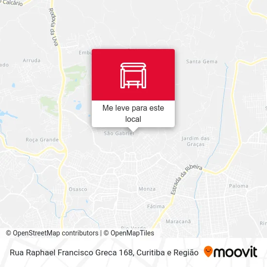Rua Raphael Francisco Greca 168 mapa