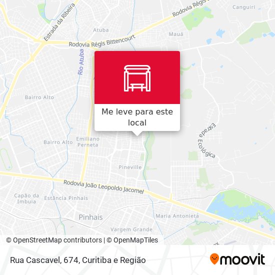 Rua Cascavel, 674 mapa