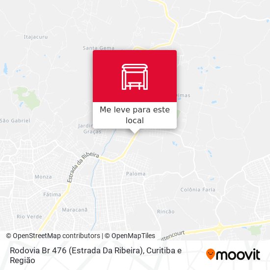 Rodovia Br 476 (Estrada Da Ribeira) mapa