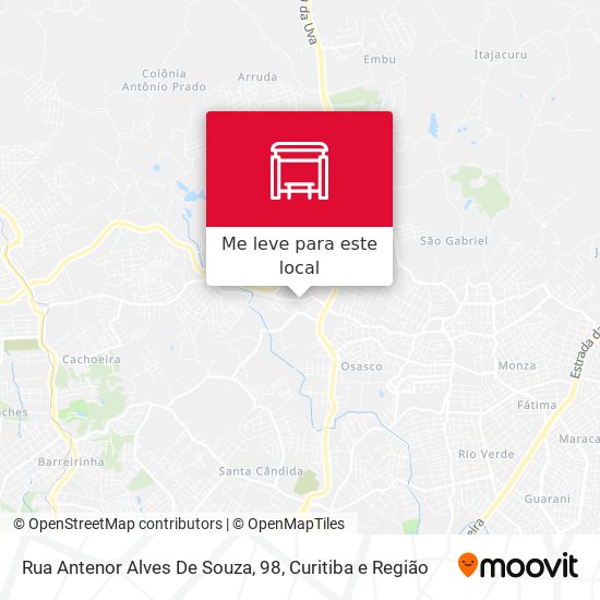 Rua Antenor Alves De Souza, 98 mapa