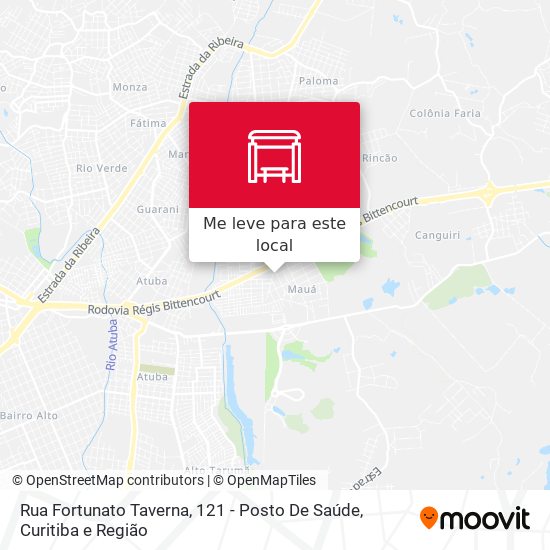 Rua Fortunato Taverna, 121 - Posto De Saúde mapa