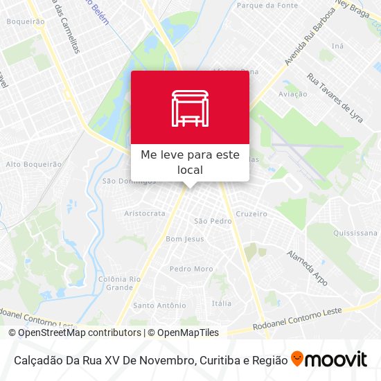 Calçadão Da Rua XV De Novembro mapa