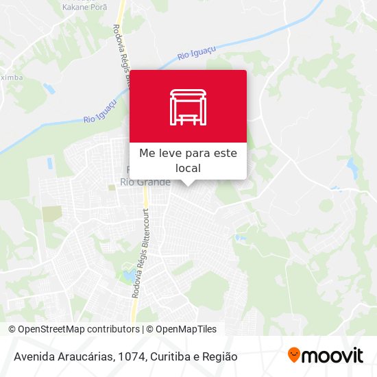 Avenida Araucárias, 1074 mapa