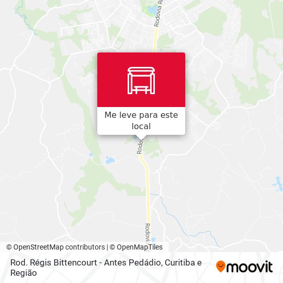 Rod. Régis Bittencourt - Antes Pedádio mapa