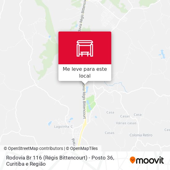 Rodovia Br 116 (Régis Bittencourt) - Posto 36 mapa