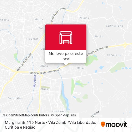 Marginal Br 116 Norte - Vila Zumbi / Vila Liberdade mapa