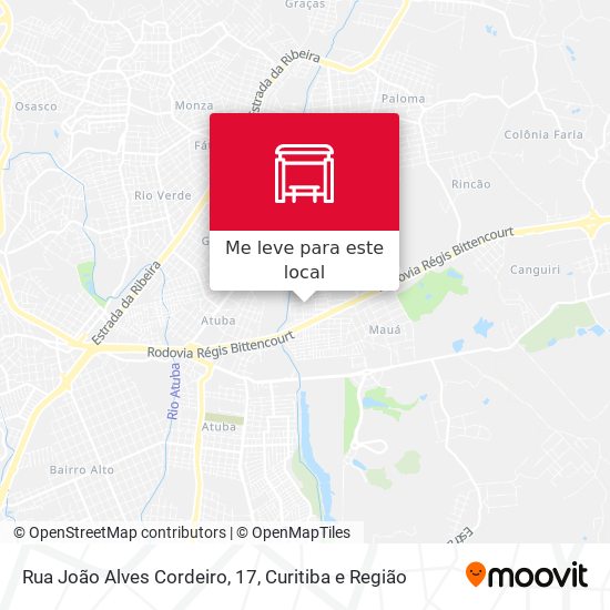 Rua João Alves Cordeiro, 17 mapa