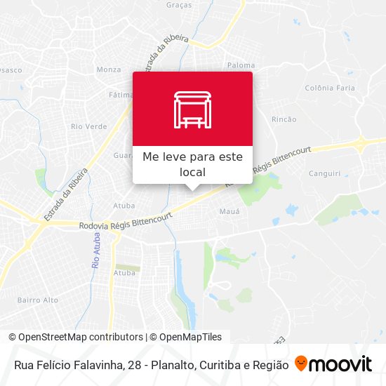 Rua Felício Falavinha, 28 - Planalto mapa