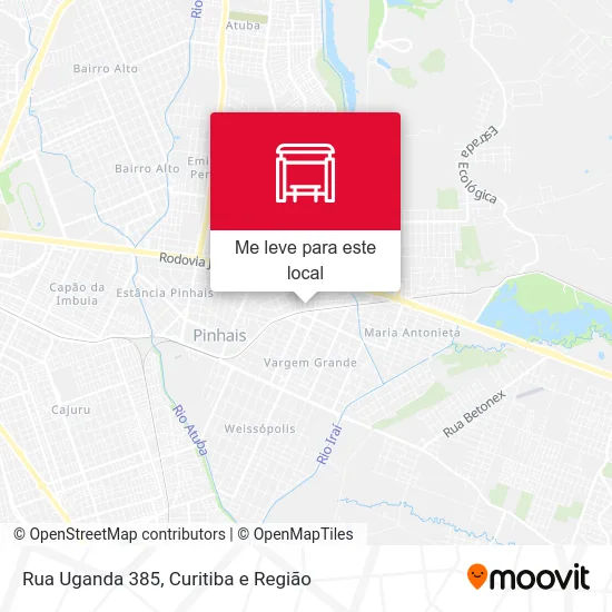 Rua Uganda 385 mapa