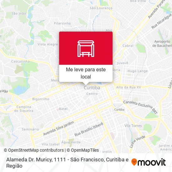 Alameda Dr. Muricy, 1111 - São Francisco mapa