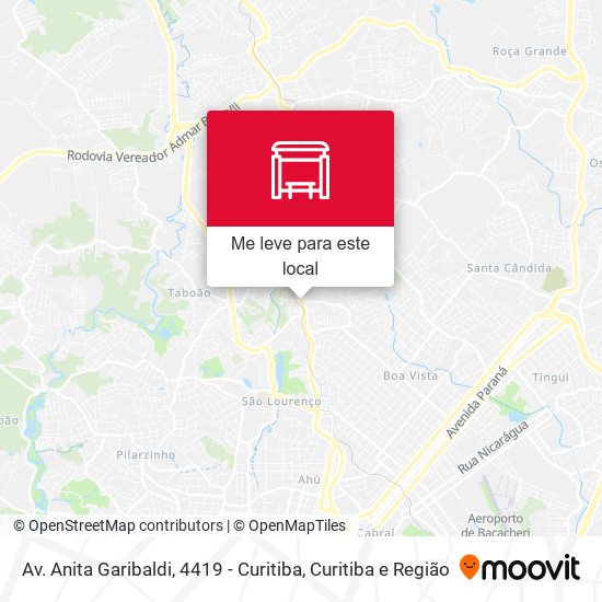 Av. Anita Garibaldi, 4419 - Curitiba mapa